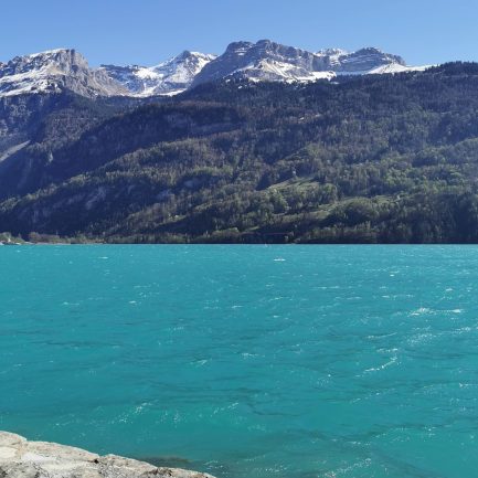 Brienz Lake blue water