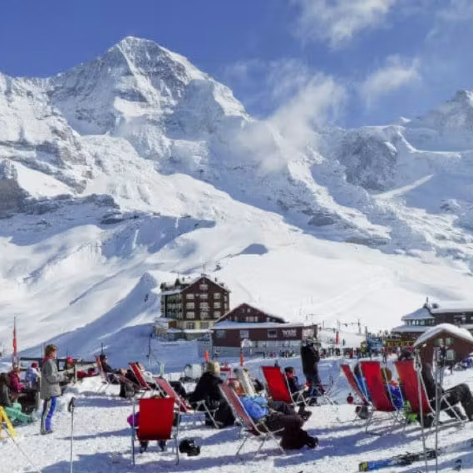 Skiing at Kleine Scheidegg, Jungfrau Region