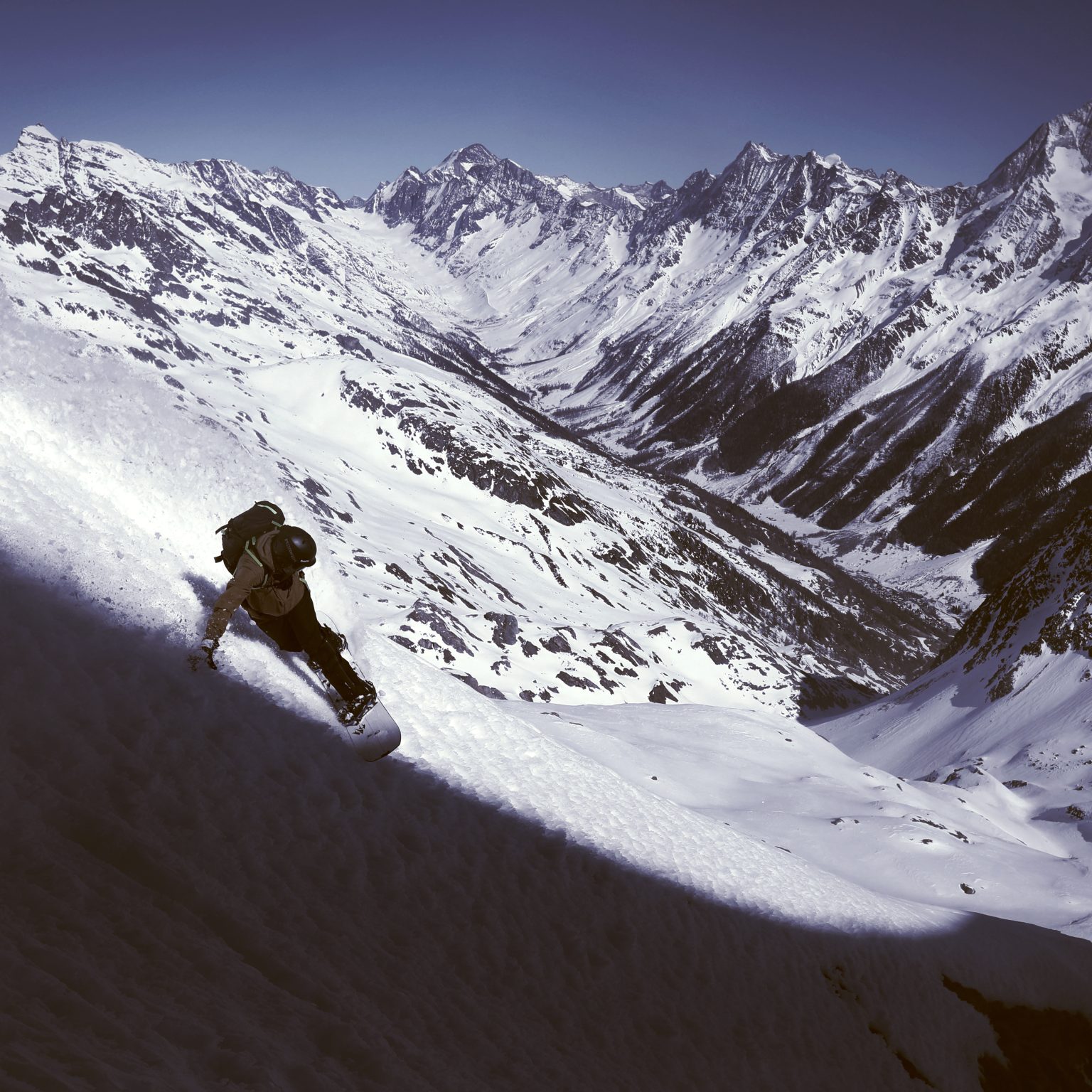 Snowboarding in Jungfrau region, Switzerland